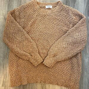Zenana Outfitters / Brown Oversized Comfy Teddy Bear Popcorn Knit Sweater